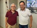 Dr. Sinval Malheiros é recebido pelo presidente do Sincomércio, Ivo Pinfildi