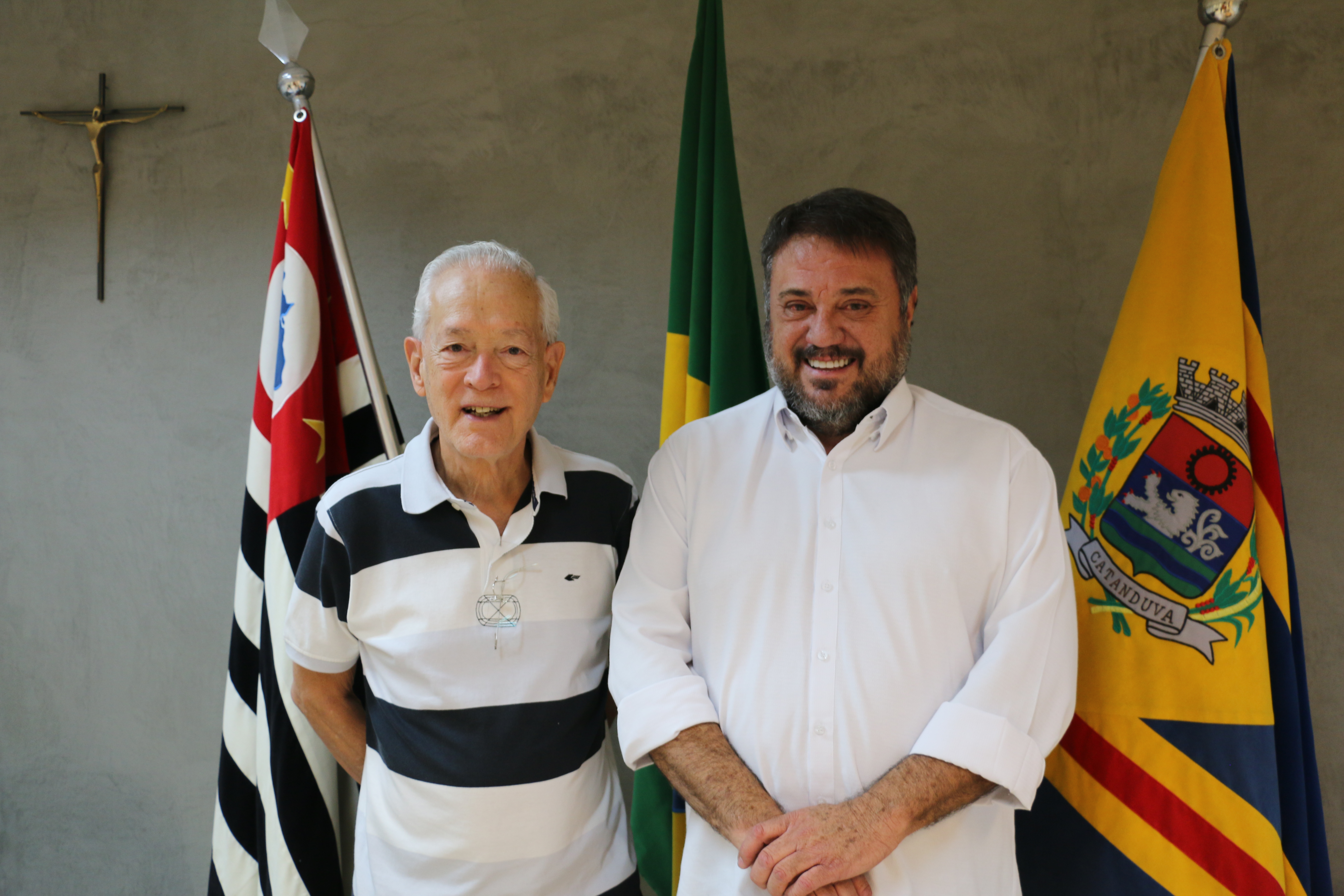 Presidente da Câmara recebe representante da Fundação Padre Albino, ex-vereador Nelson Lopes Martins