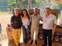 Vereadores Ivânia Soldati e Manoel Gol de Ouro participam do lançamento da Campanha do Agasalho 2026 em Catanduva